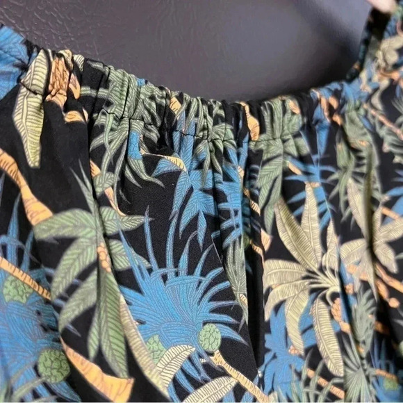 REVOLVE x Petersyn Lily Off the Shoulder Tropical Print Cotton Top Size XS - Picture 3 of 12